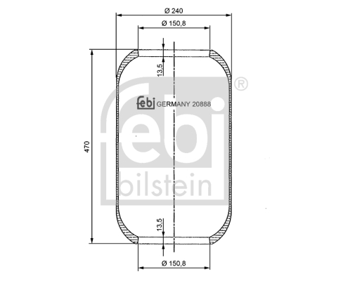 Пневморесори FB 20888 для MAN HOCL 14.240 HOCL-NL